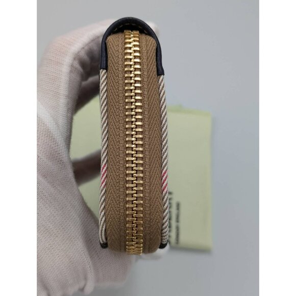 Burberry MN Zip Around Check Canvas Coin Wallet Dark Blue 8084525 - Picture 4 of 12